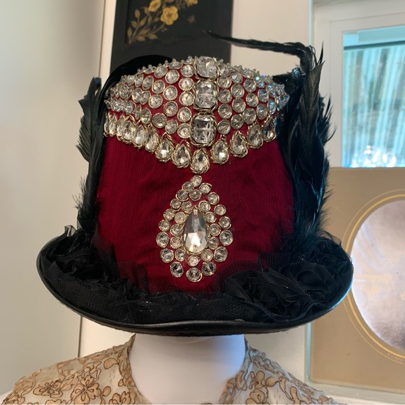 Accessories - OOAK hat jeweled performance stage performer rock star musician singer festival